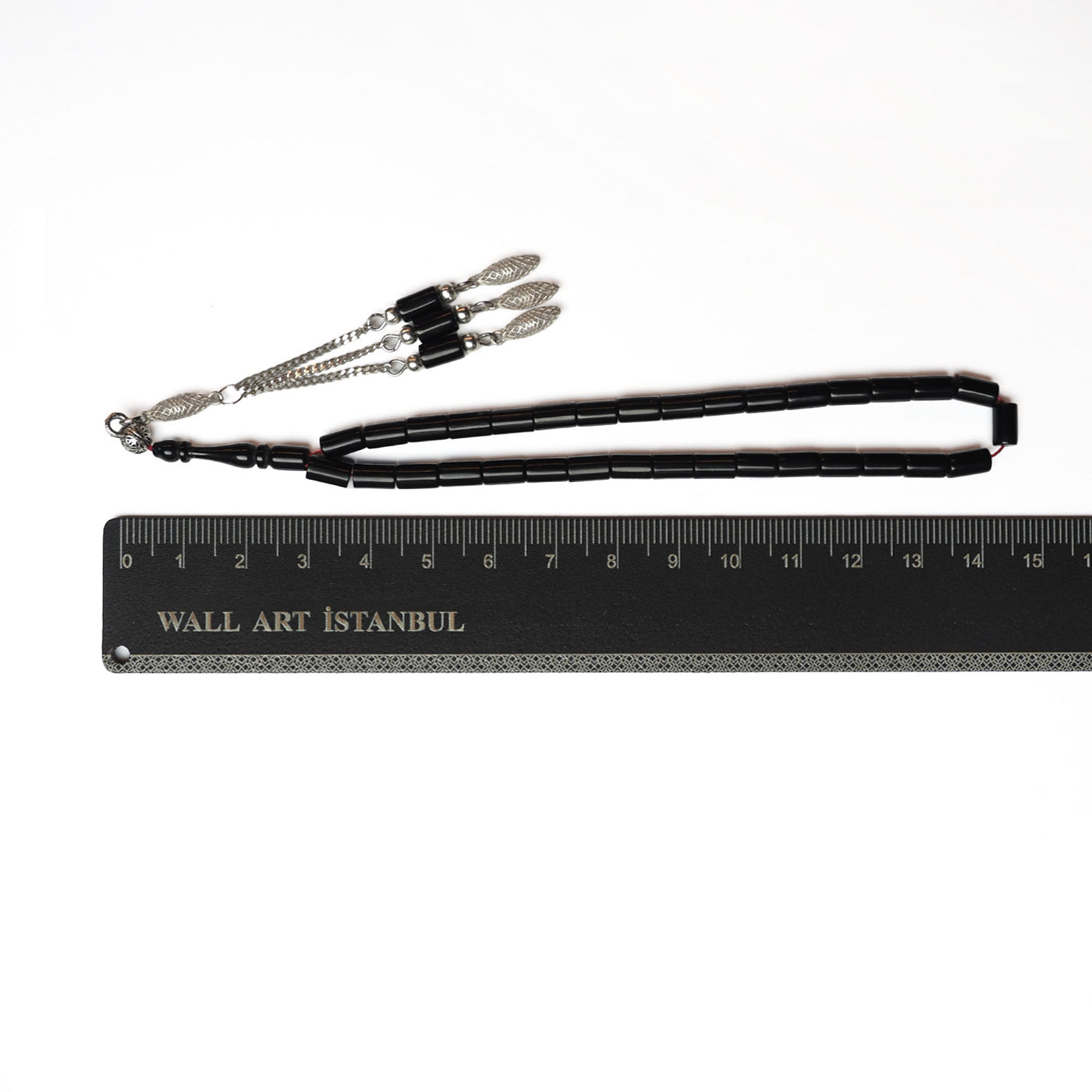 Handcrafted Pressed Fire Tasbeeh Silver Tassel – WATD181