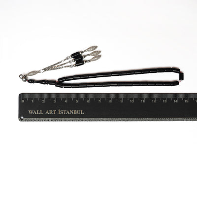 Handcrafted Pressed Fire Tasbeeh Silver Tassel – WATD181