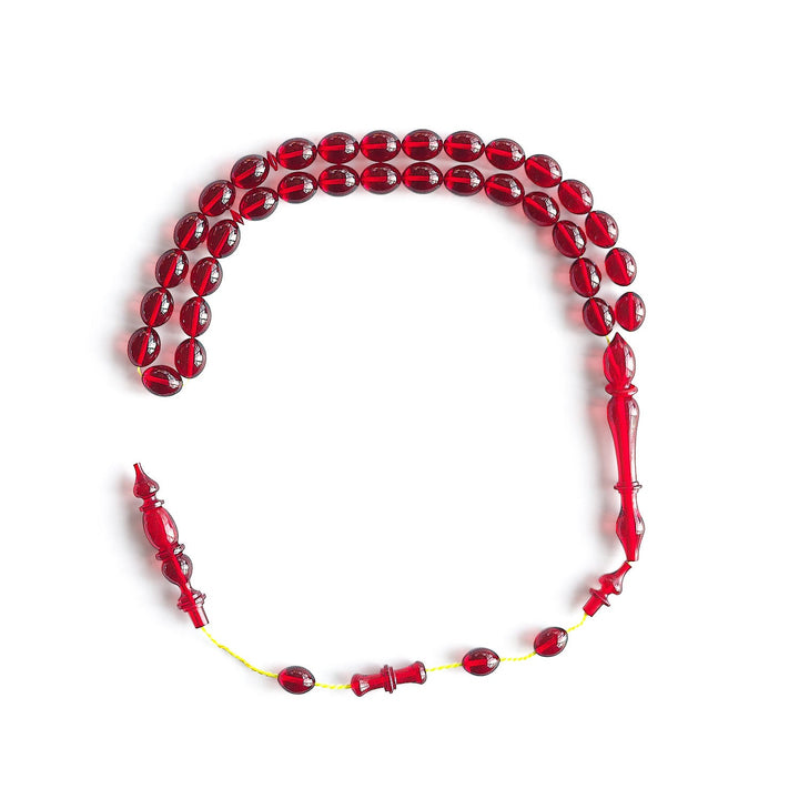 Fire Amber Egg-Cut Tasbeeh – WATD203