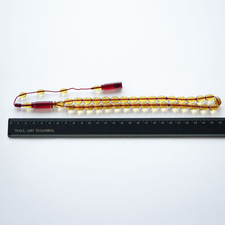 Bullet Model Fire Amber Egg-Cut Tasbeeh – WATD211