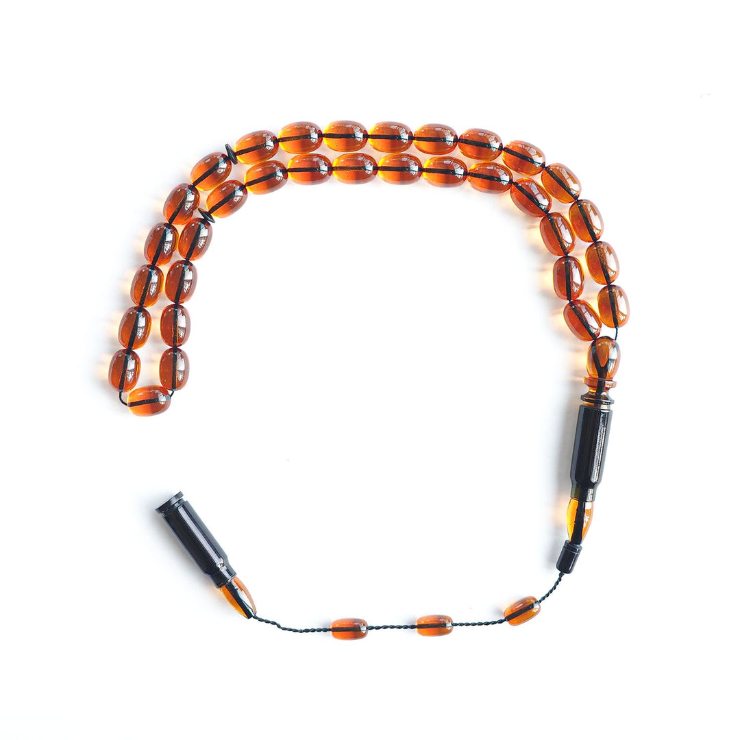 Bullet Model Fire Amber Egg-Cut Tasbeeh – WATD217