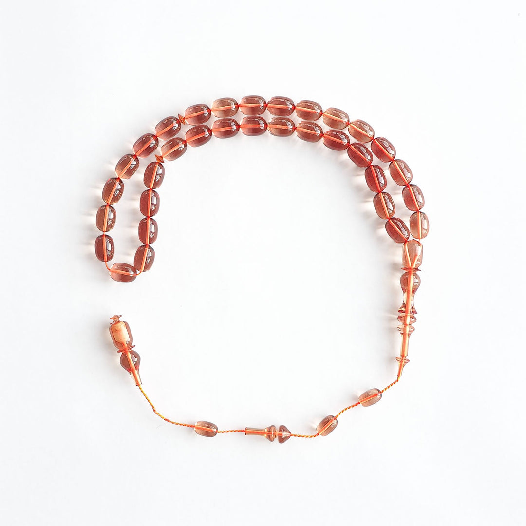 Fire Amber Egg-Cut Tasbeeh – WATD222