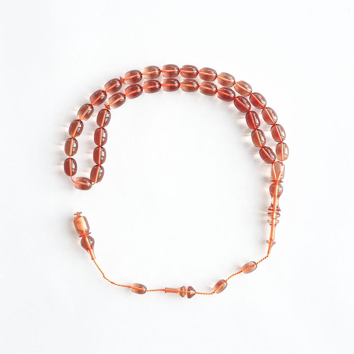 Fire Amber Egg-Cut Tasbeeh – WATD222