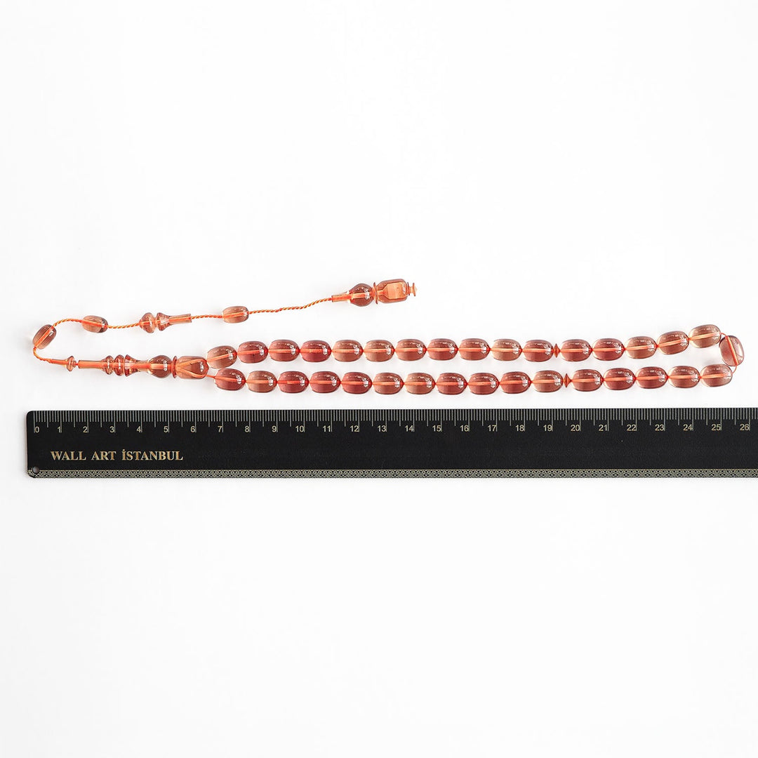 Fire Amber Egg-Cut Tasbeeh – WATD222