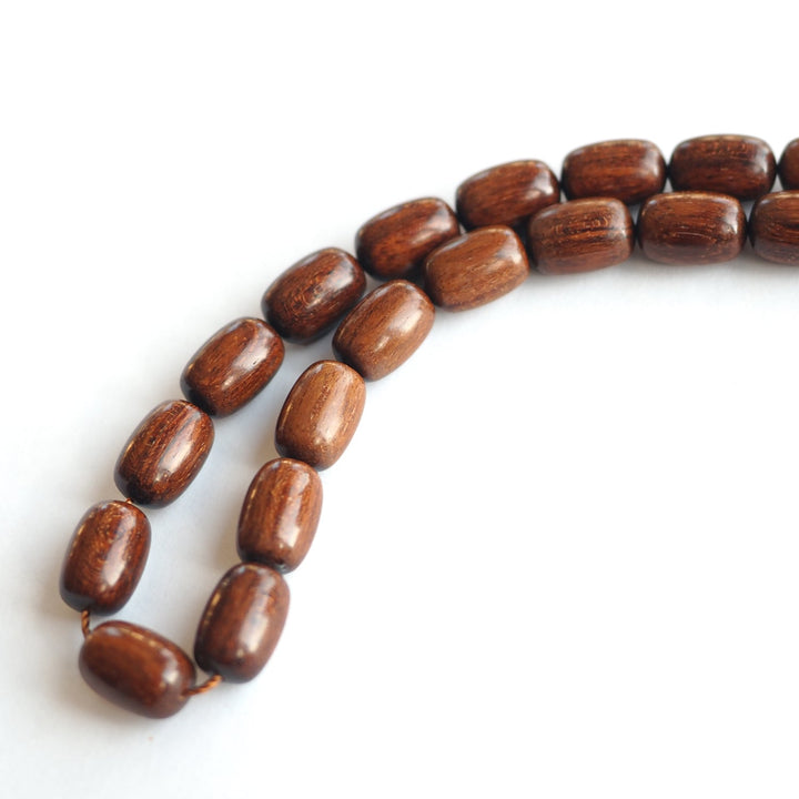 Snakewood Hand-Carved Imam &amp; Hitame with Silver Wrap, Hand-Polished Tasbeeh – WATD229