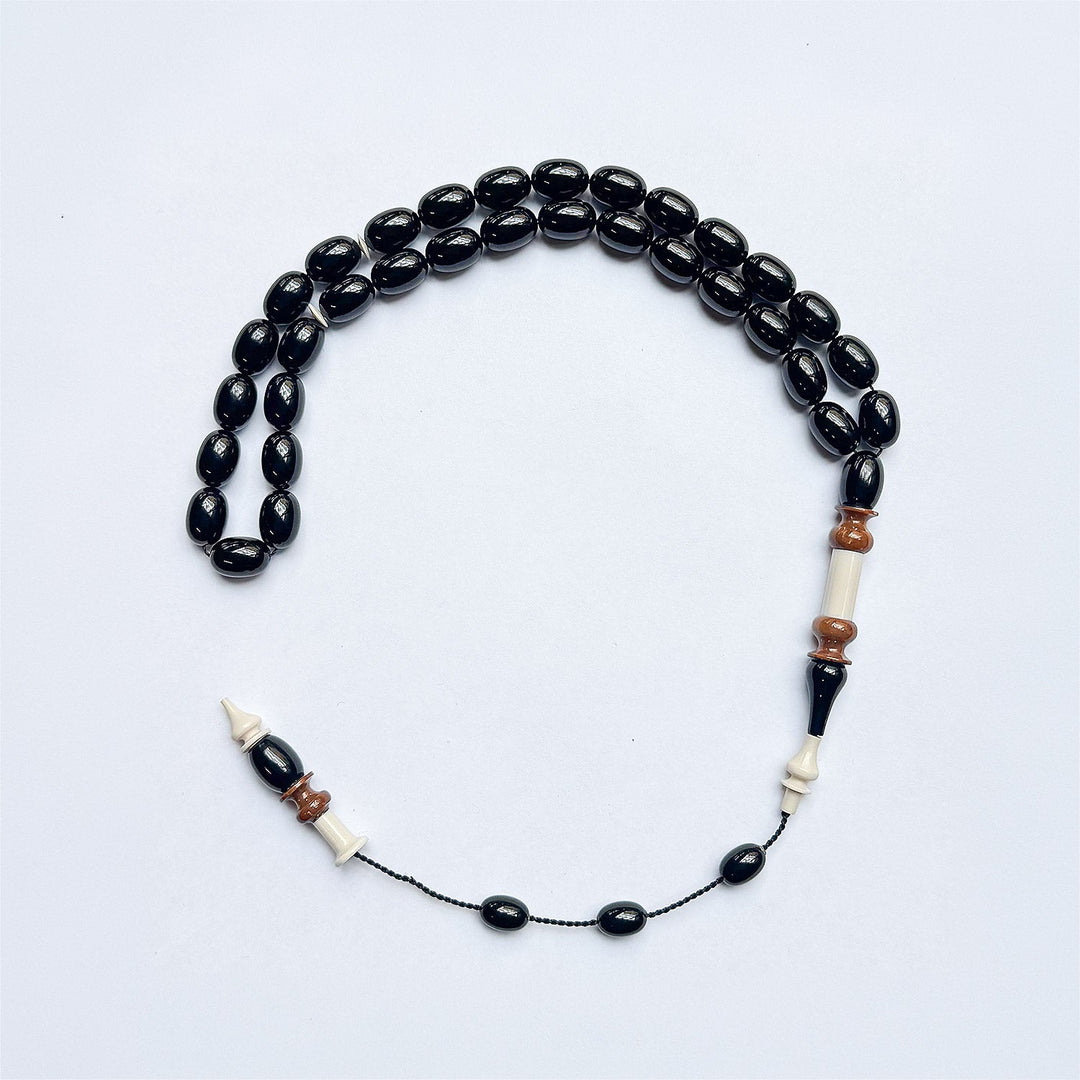Catalin Egg Cut Tasbeeh with Embroidered Kuka Imam Bead – WATD272