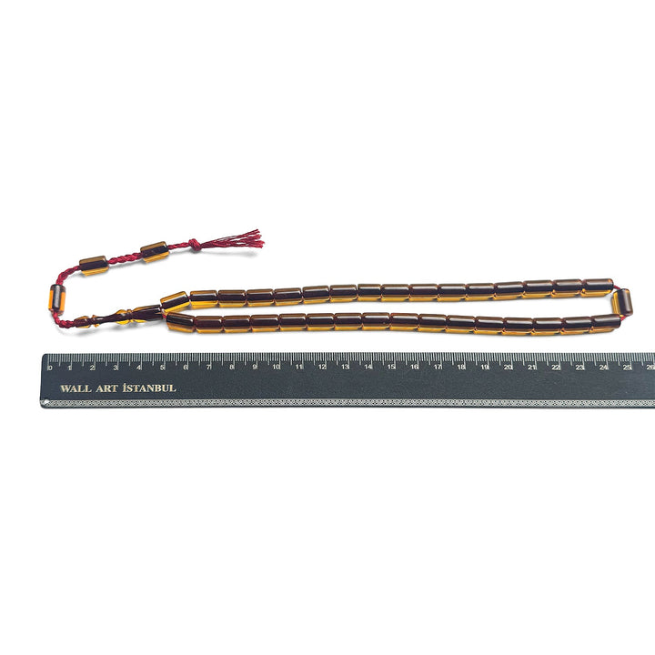 Faceted Fire Amber System Tasbeeh – WATD284