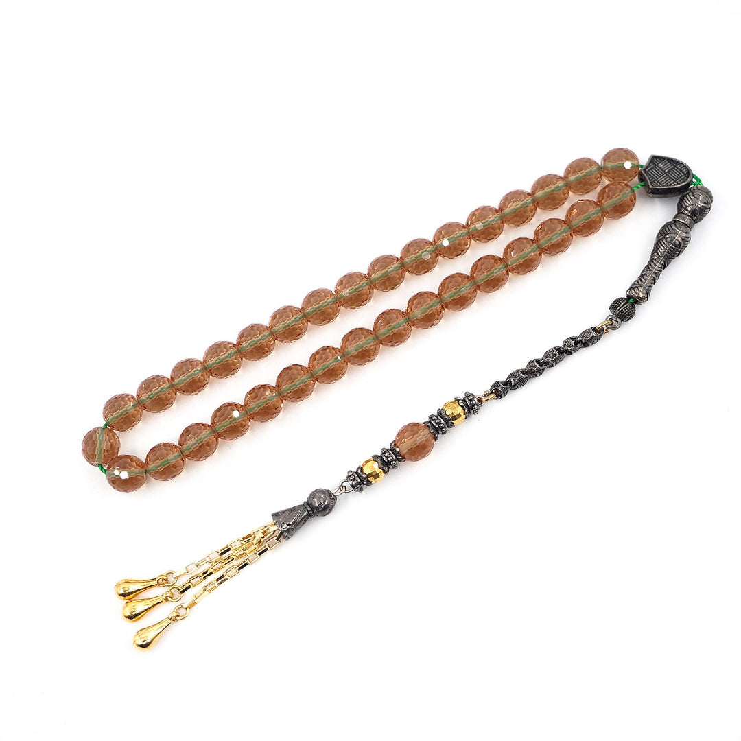 Handcrafted Zultanite Stone Tasbeeh with Brass Tassel – WATD375