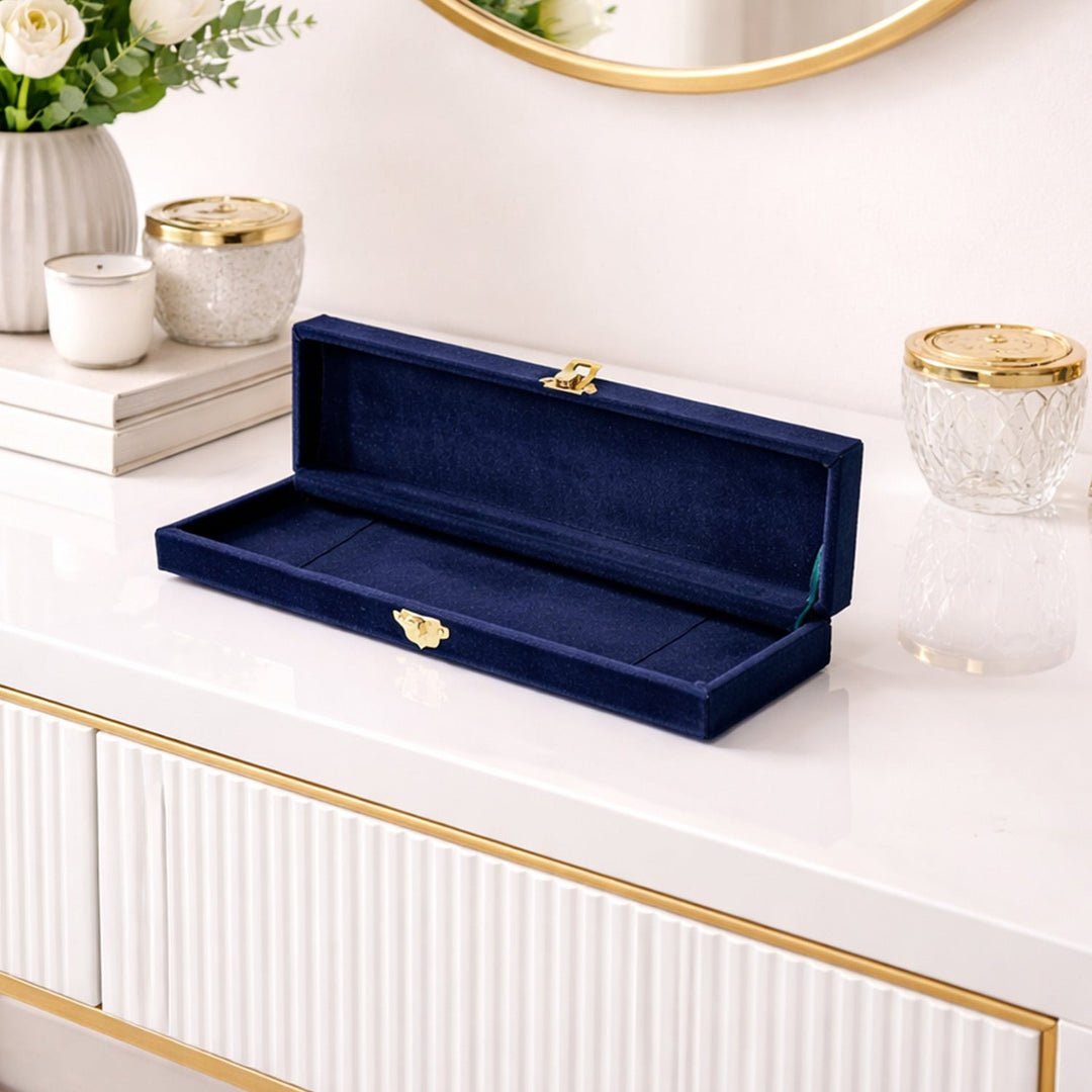 Exclusive Velvet-Covered Wooden Tasbeeh Box – WATD379