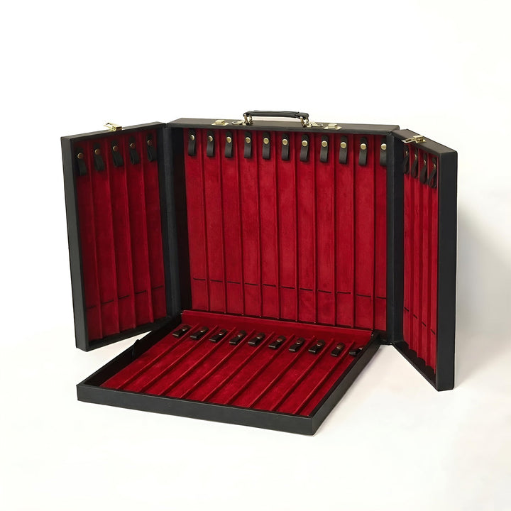 Exclusive Leather-Covered Wooden Tasbeeh Case (For up to 31 Tasbeehs) – WATD380