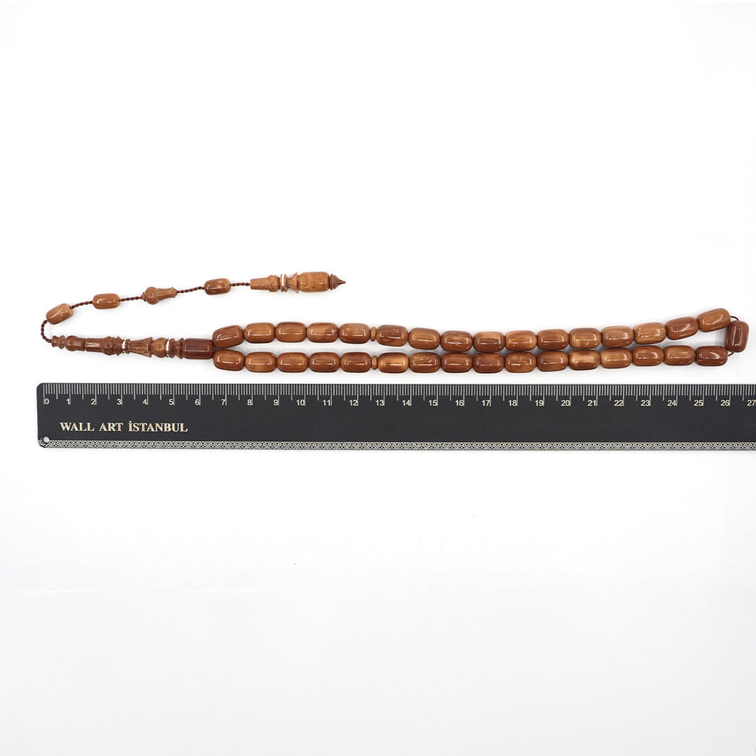 Premium Kuka Wood Tasbeeh with Capsule Cut Beads &amp; Engraved Imam Bead – WATD399