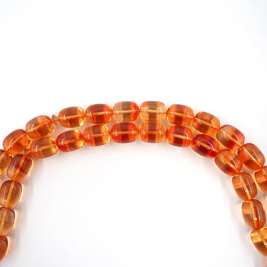 Handcrafted Fire Amber Tasbeeh (New Material) with Silver Engraved Nakkash Imam Bead – WATD403