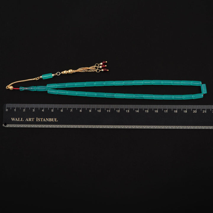 Mastercrafted Capsule Gold-Plated Cut German Bakelite Prayer Beads with Silver Tassel – WATD412