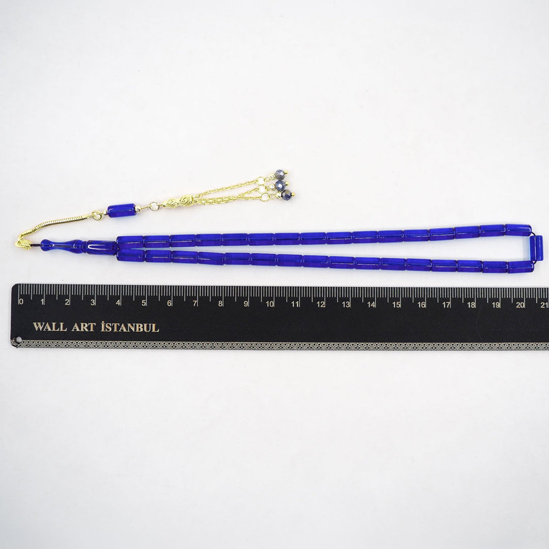 Mastercrafted Capsule Gold-Plated Cut German Bakelite Prayer Beads with Silver Tassel – WATD413