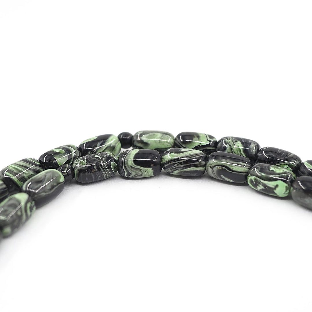 Capsule-Cut Countersunk-Drilled Catalin Tasbeeh with Silver Imam Bead – WATD423