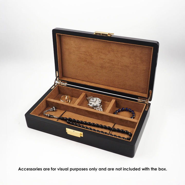 Magnificence Series Burgundy Pattern Wooden Tasbeeh &amp; Accessories Box - WATD436