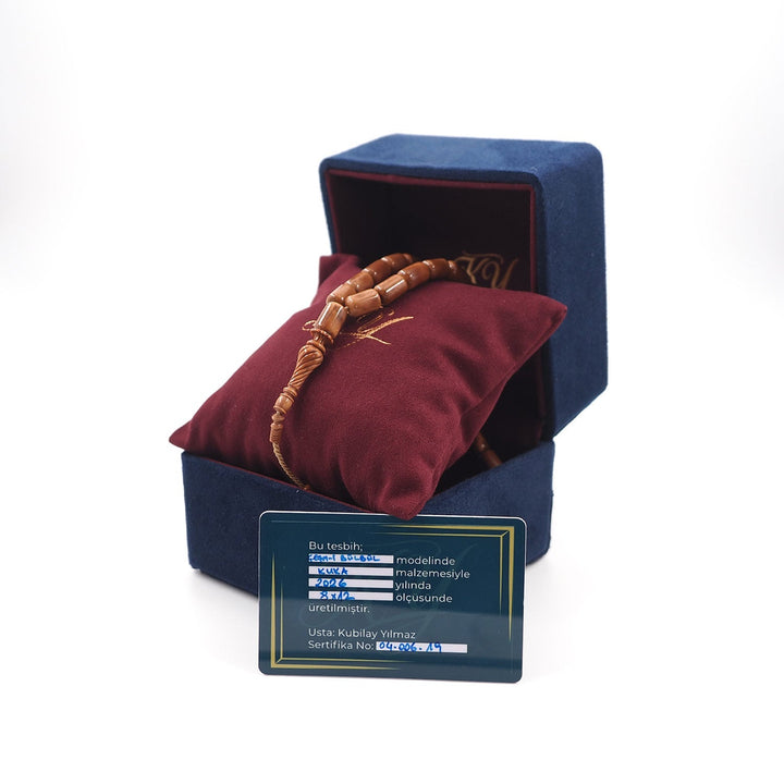 Certified Mastercrafted Çeşm-i Bülbül Sphere Cut Kuka Tasbeeh with Hand-Carved Imame &amp; Premium Gift Box – WATD515