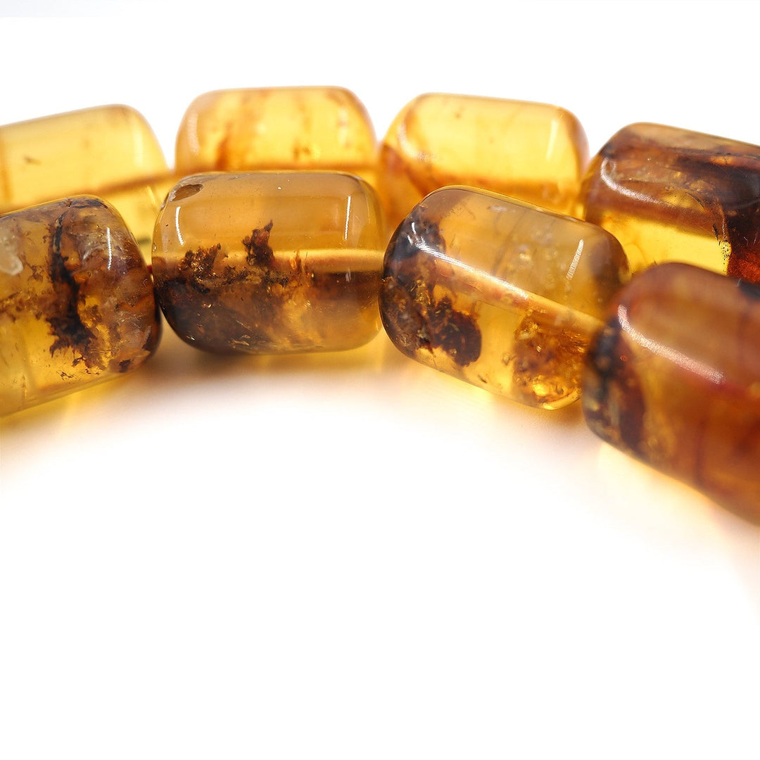 Mascot Size Capsule Cut Natural Amber Tasbeeh with Premium Gift Box – WATD525
