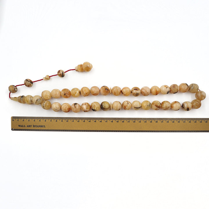 Sphere Cut Natural Amber Tasbeeh with Premium Gift Box – WATD527