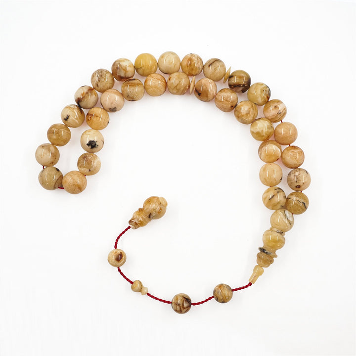 Sphere Cut Natural Amber Tasbeeh with Premium Gift Box – WATD544