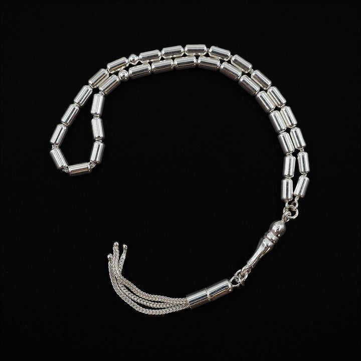 Mastercrafted Silver Tasbeeh with Silver Tassel – WATD529