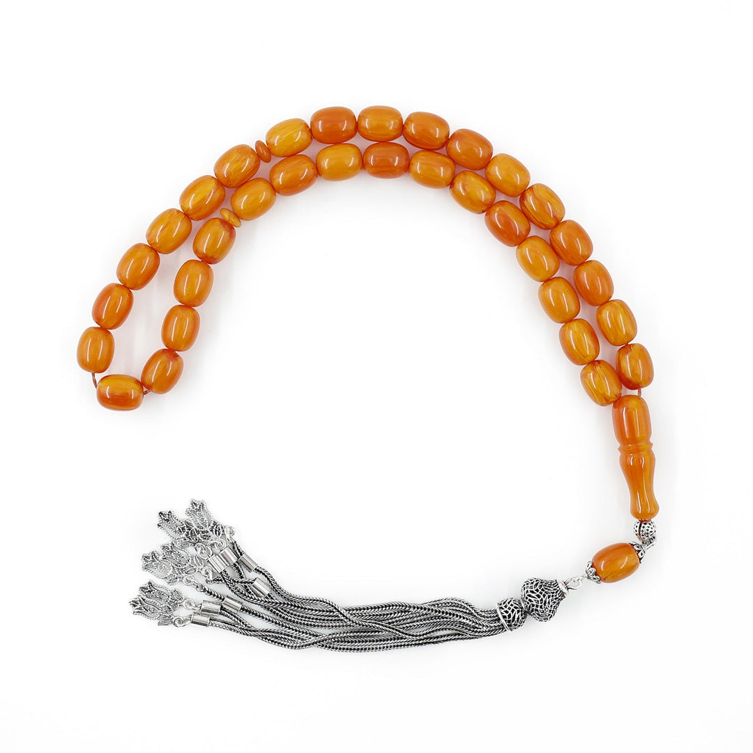 Catalin Tasbeeh with Silver Tassel  – WATD661