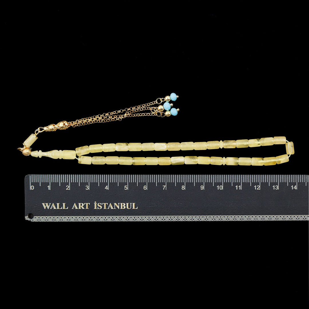Mini Size Amber Tasbeeh with Silver Tassel – WATD674