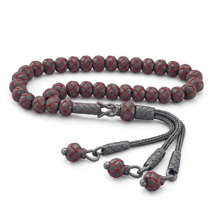 Handwoven 1000-Fineness Silver Kazaziye Tasbeeh – WATD699