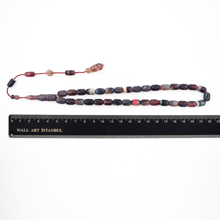Capsule-Cut Pressed Amber Tasbeeh – WATD718