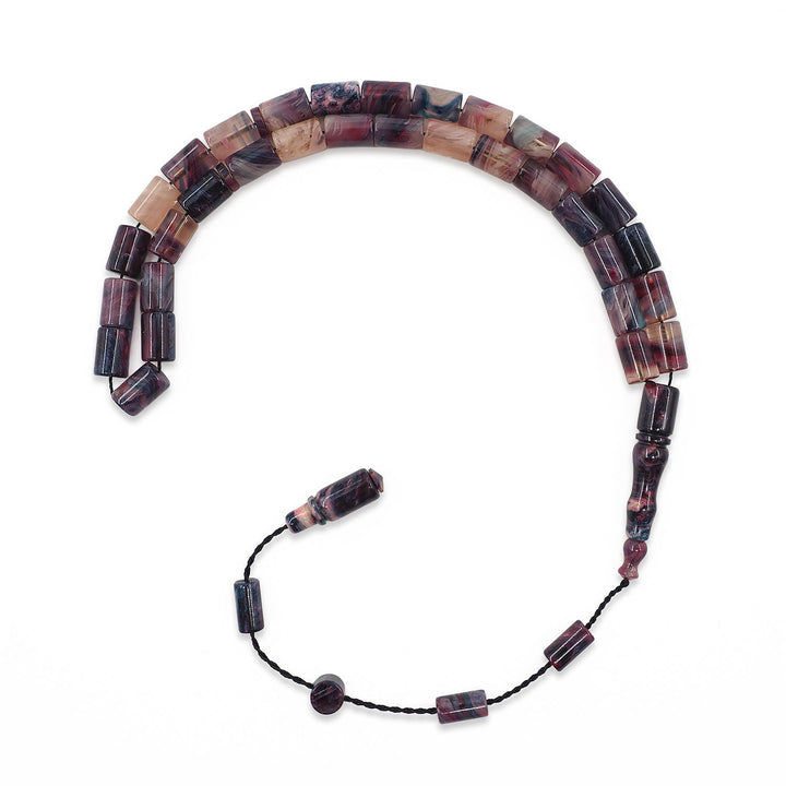 Cut-Style Pressed Amber Tasbeeh – WATD720