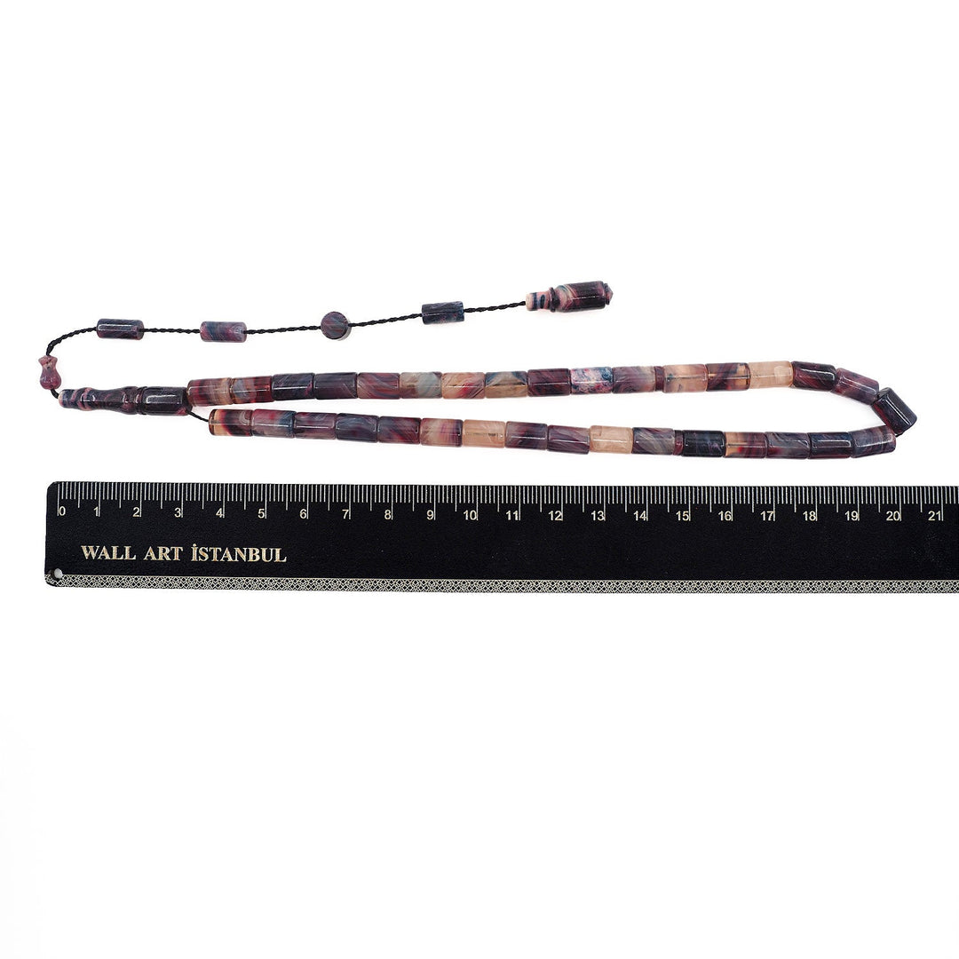 Cut-Style Pressed Amber Tasbeeh – WATD720