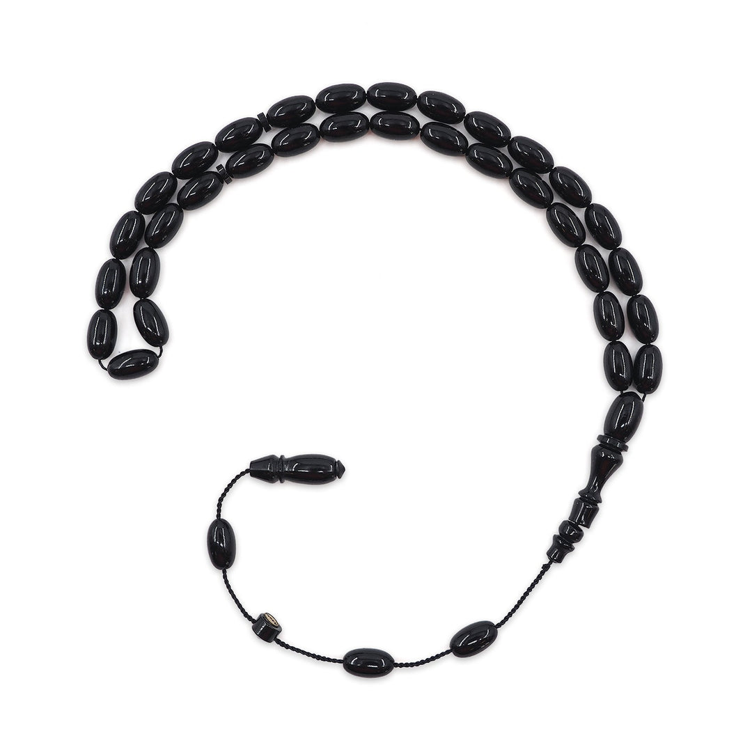 Capsule-Cut Pressed Amber Tasbeeh – WATD729