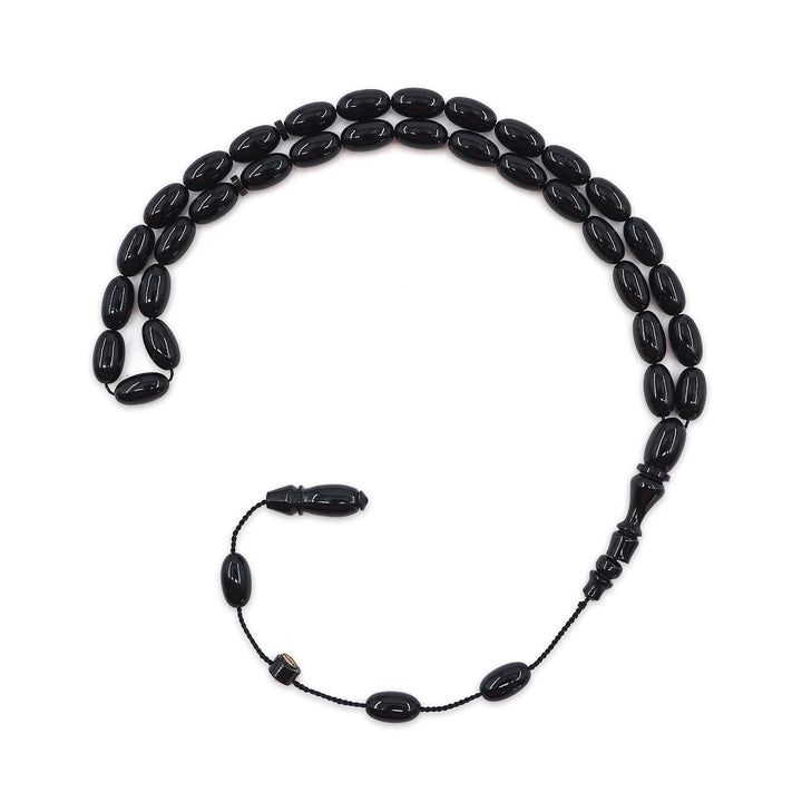 Capsule-Cut Pressed Amber Tasbeeh – WATD729