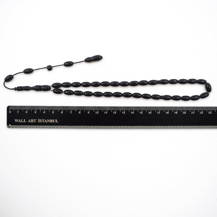Capsule-Cut Pressed Amber Tasbeeh – WATD729