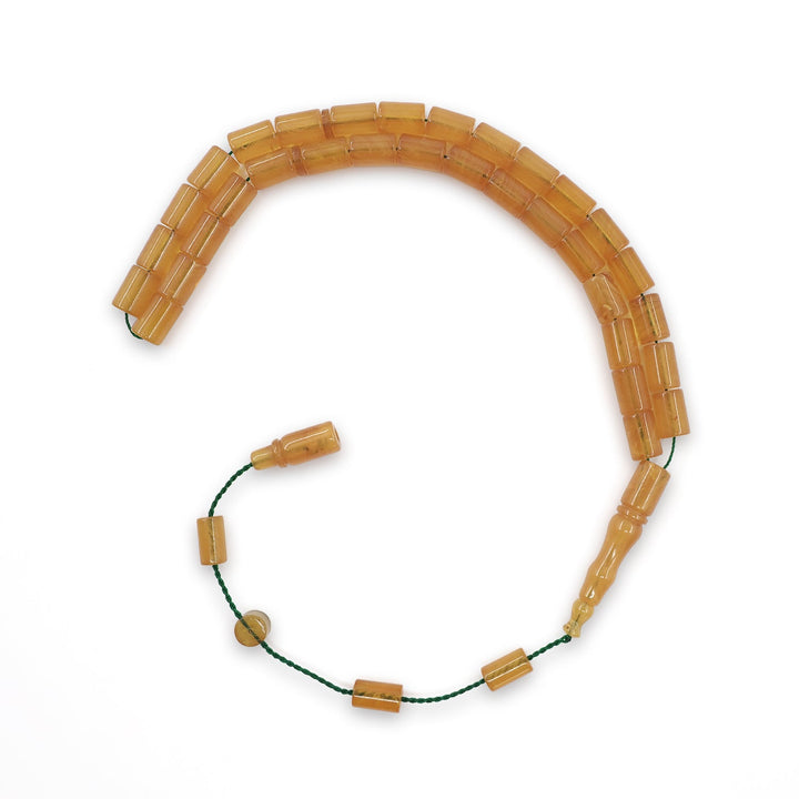 Cut-Style Pressed Amber Tasbeeh – WATD730