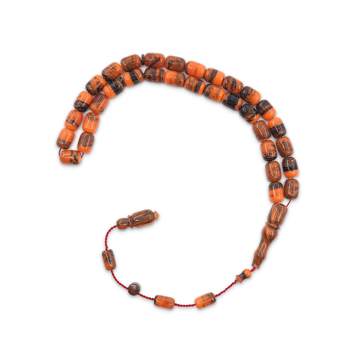 Capsule-Cut Pressed Amber Tasbeeh – WATD732