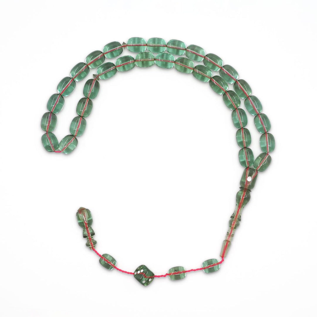 Expertly Handcrafted System-Style Capsule-Cut Zar Amber Tasbeeh – WATD740