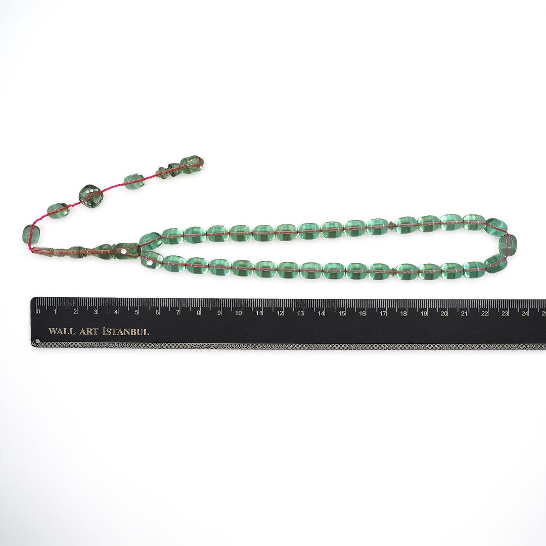 Expertly Handcrafted System-Style Capsule-Cut Zar Amber Tasbeeh – WATD740