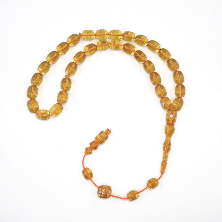 Expertly Handcrafted System-Style Capsule-Cut Zar Amber Tasbeeh – WATD742