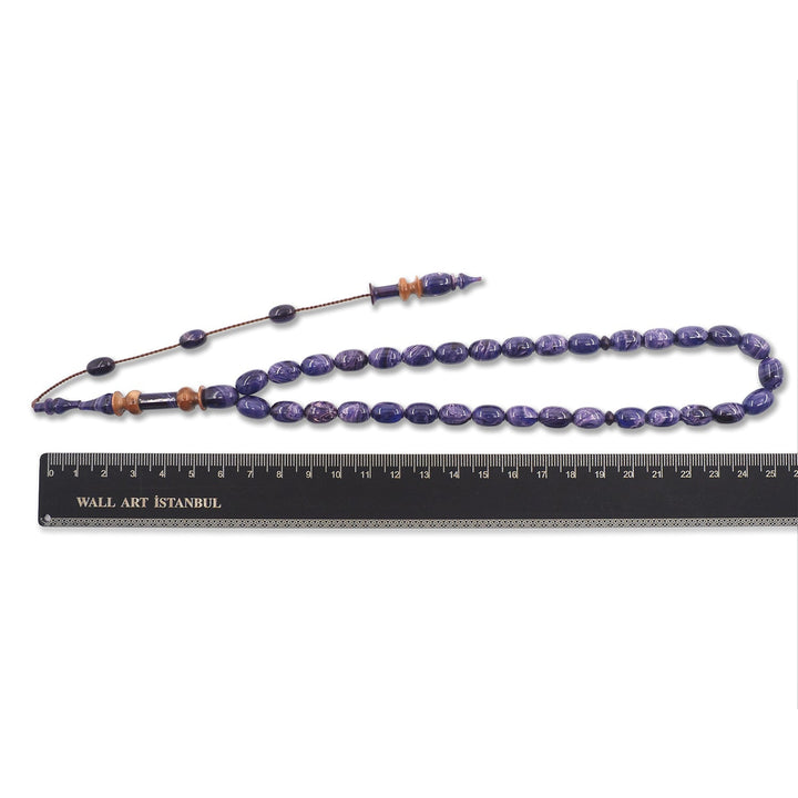 Egg-Cut Catalin Tasbeeh with Kuka-Accented Imame - WATD787