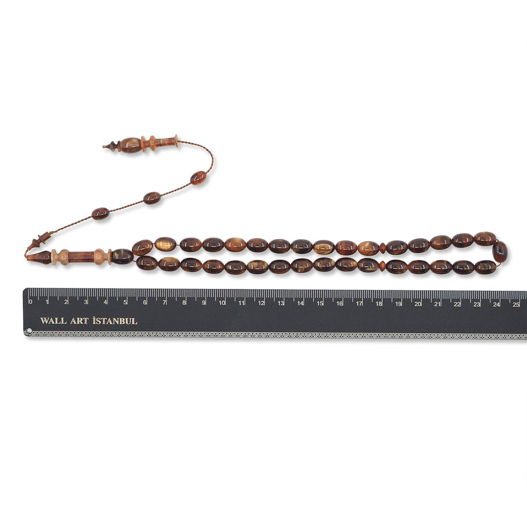 Egg-Cut Catalin Tasbeeh with Kuka-Accented Imame - WATD788
