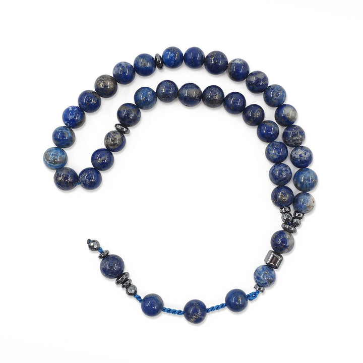 Natural Lapis Lazuli Round-Cut Tasbeeh with System-Cut Tassel - WATD798