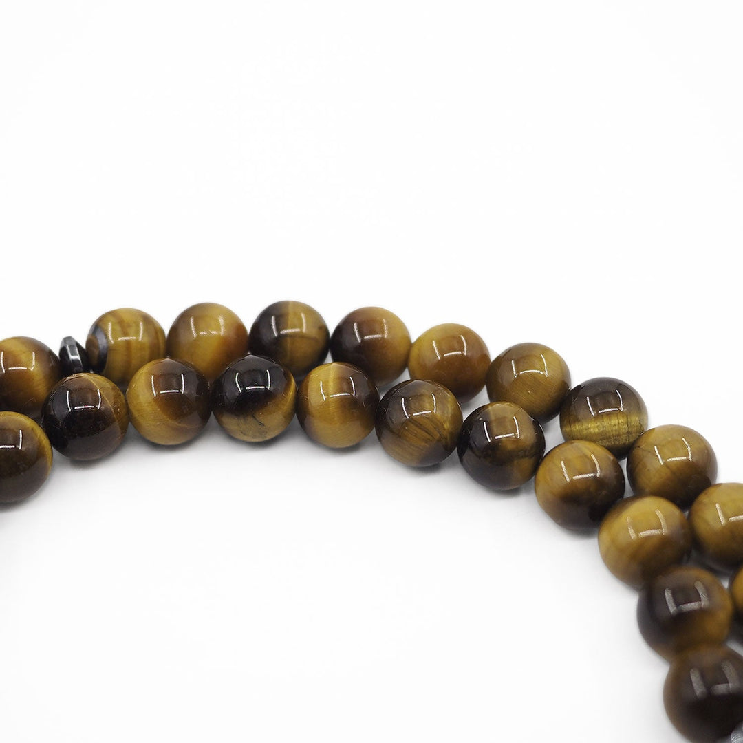 Natural Tiger’s Eye Round-Cut Tasbeeh - WATD802