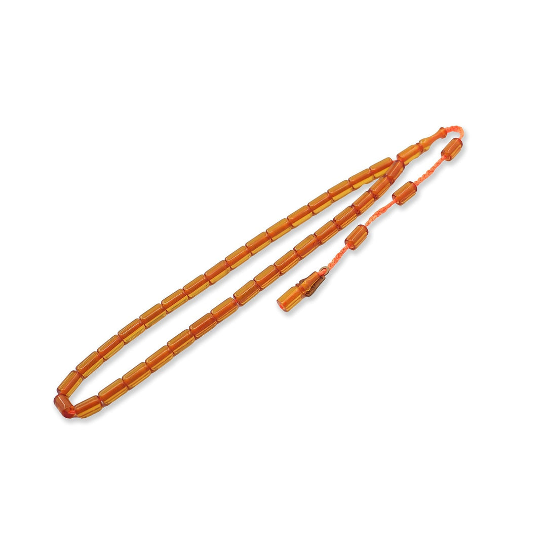 Masterfully Crafted Faceted-Cut Fire Amber Tasbeeh with System-Cut Tassel - WATD809