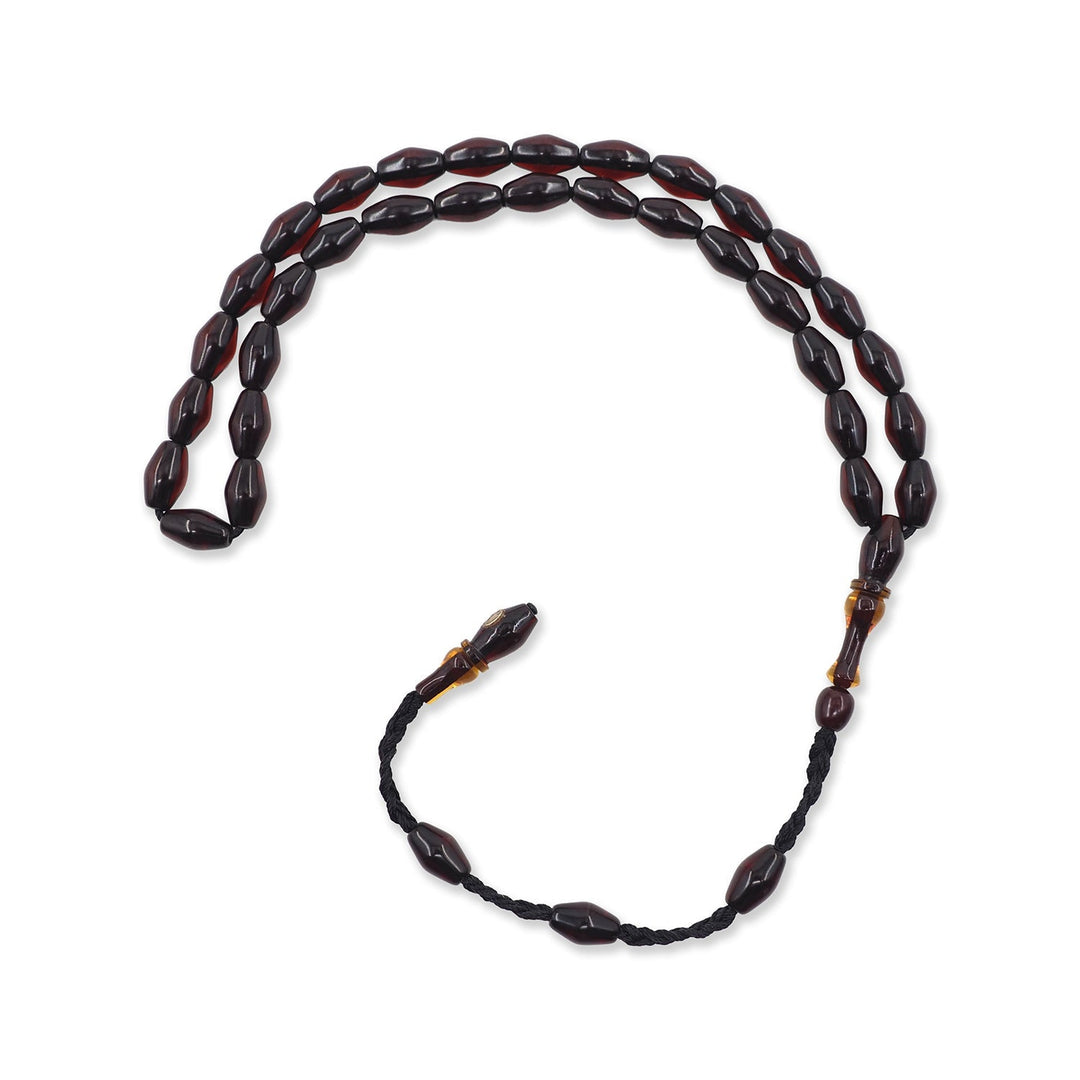 Masterfully Crafted Iskender Model Pressed Amber Tasbeeh with System-Cut Tassel - WATD810