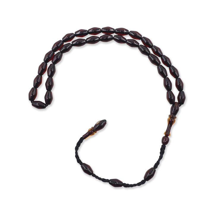Masterfully Crafted Iskender Model Pressed Amber Tasbeeh with System-Cut Tassel - WATD810
