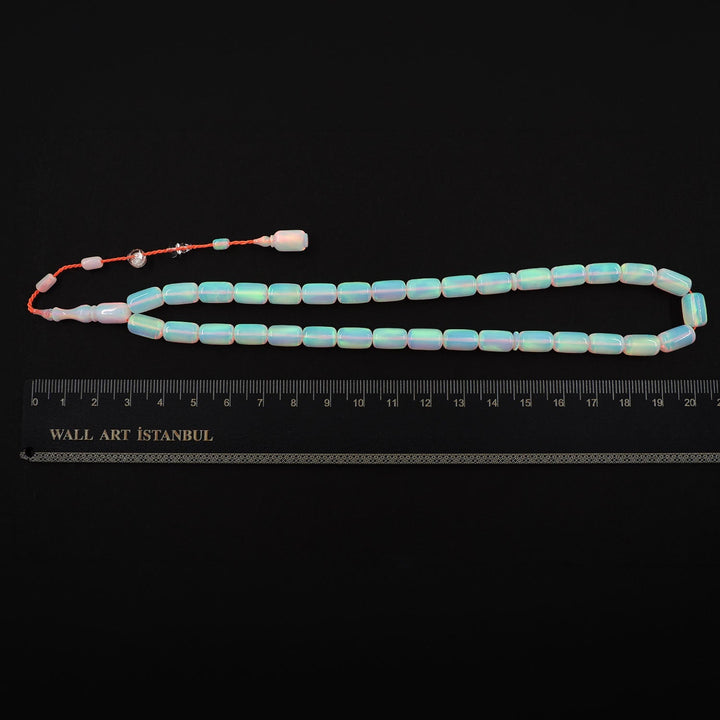Masterfully Crafted Opal Capsule-Cut Tasbeeh - WATD814