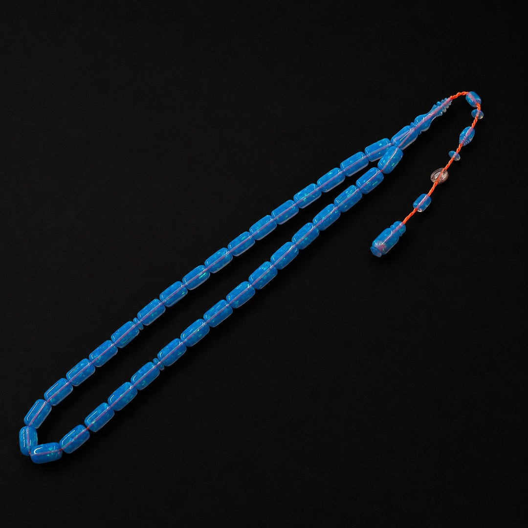 Masterfully Crafted Glittered Opal Capsule-Cut Tasbeeh - WATD819
