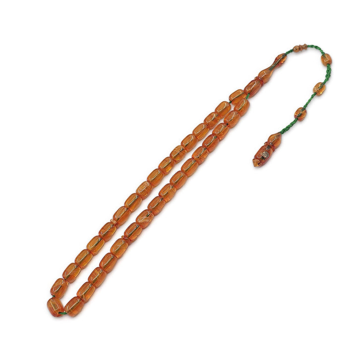 Masterfully Crafted Pressed Amber Tasbeeh with Special Box - WATD822
