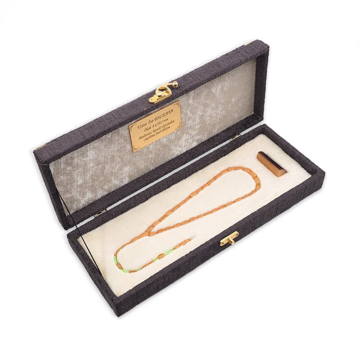 Masterfully Crafted Pressed Amber Tasbeeh with Special Box - WATD823